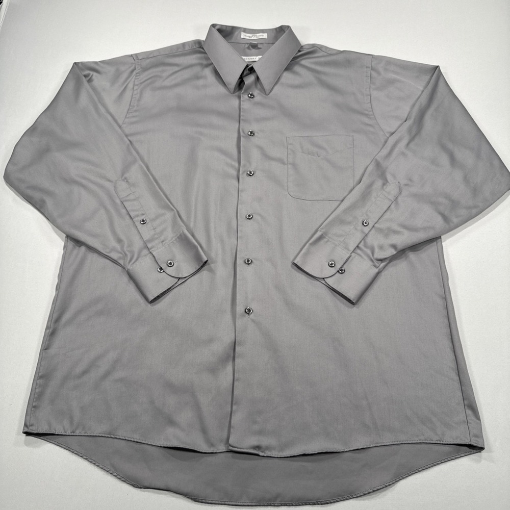 NWT Men's Geoffrey Beene Fitted Wrinkle Free Long Sleeve Dress Shirt Size XL